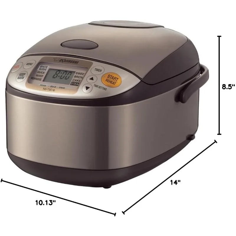 Zojirushi NS-TSC10 5-1/2-Cup (Uncooked) Micom Rice Cooker and Warmer, 1.0-Liter