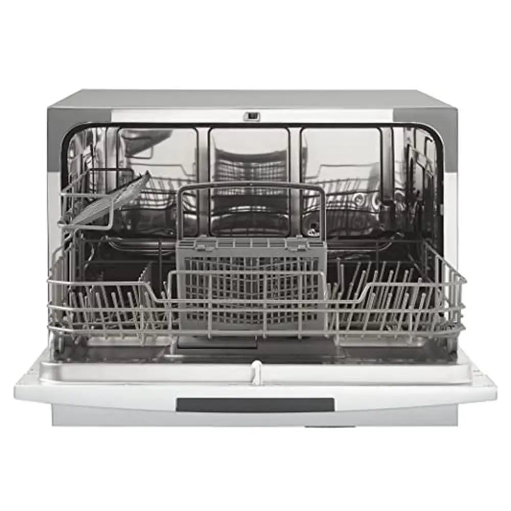 Countertop Dishwasher 6 Place Settings Silverware Basket LED Display Energy Star Eco Rinse Baby Bottle Soak 54db Stainless Steel