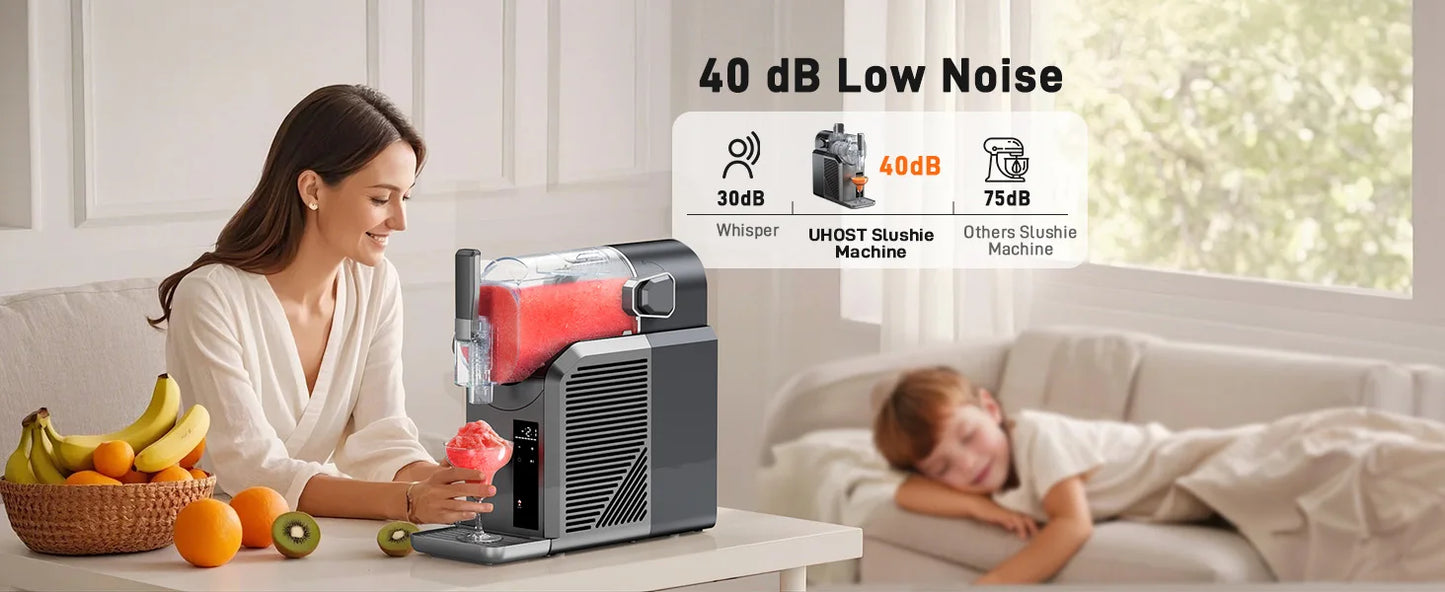 7 in 1 Professional Home Slushie Machine No Ice Needed Rapid Chill Technology Frozen Drink & Slushie Machine Automatic cleaning