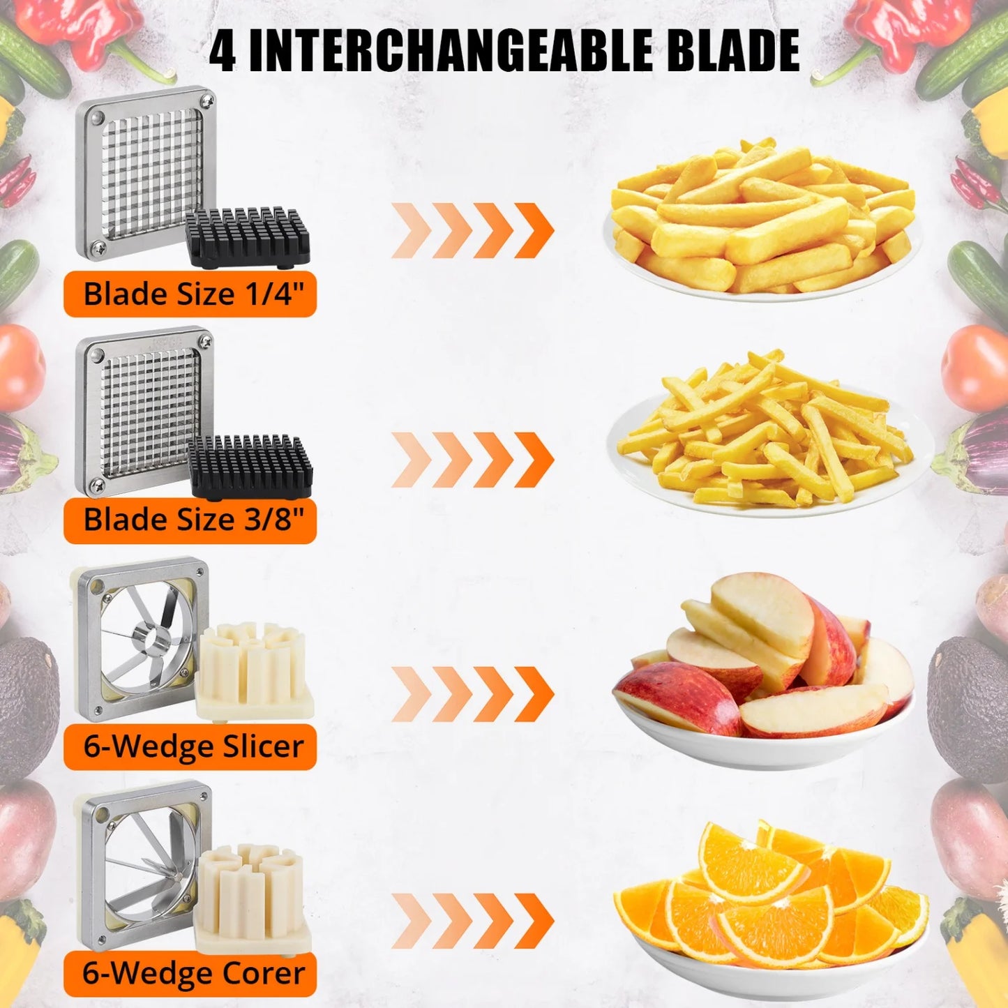 Stainless Steel French Fry Cutter
