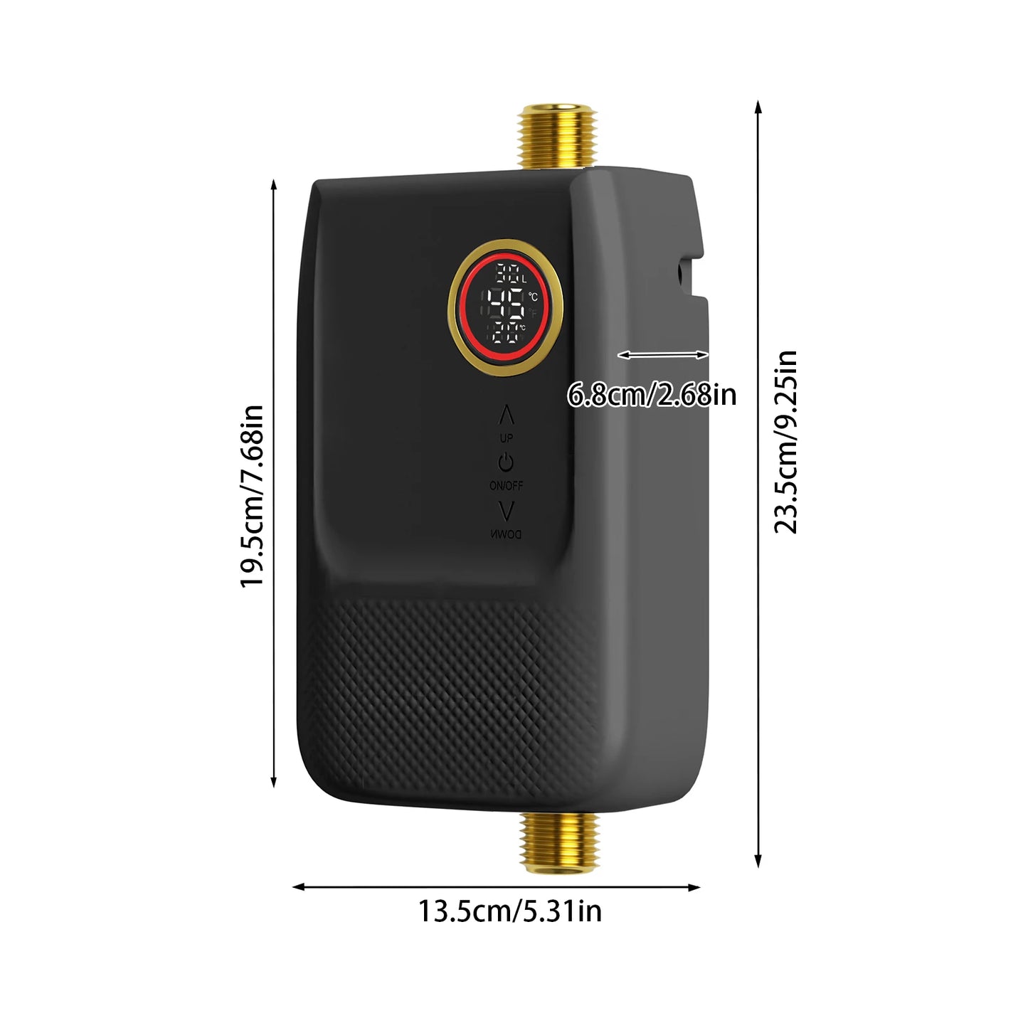 Wall Mounted Instant Small Electric Water Heater Energy Saving Remote Control Touch Button LED Display for Home and Kitchens