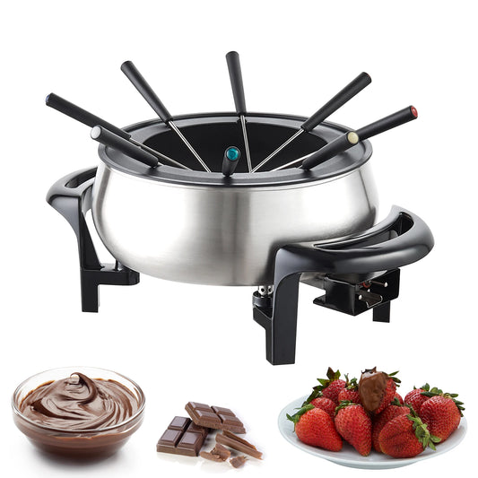 SucceBuy 3Qt Electric Chocolate cascade Melting Pot Fondue Pot Set Cheese Melting Warmer Home Appliance for kitchen