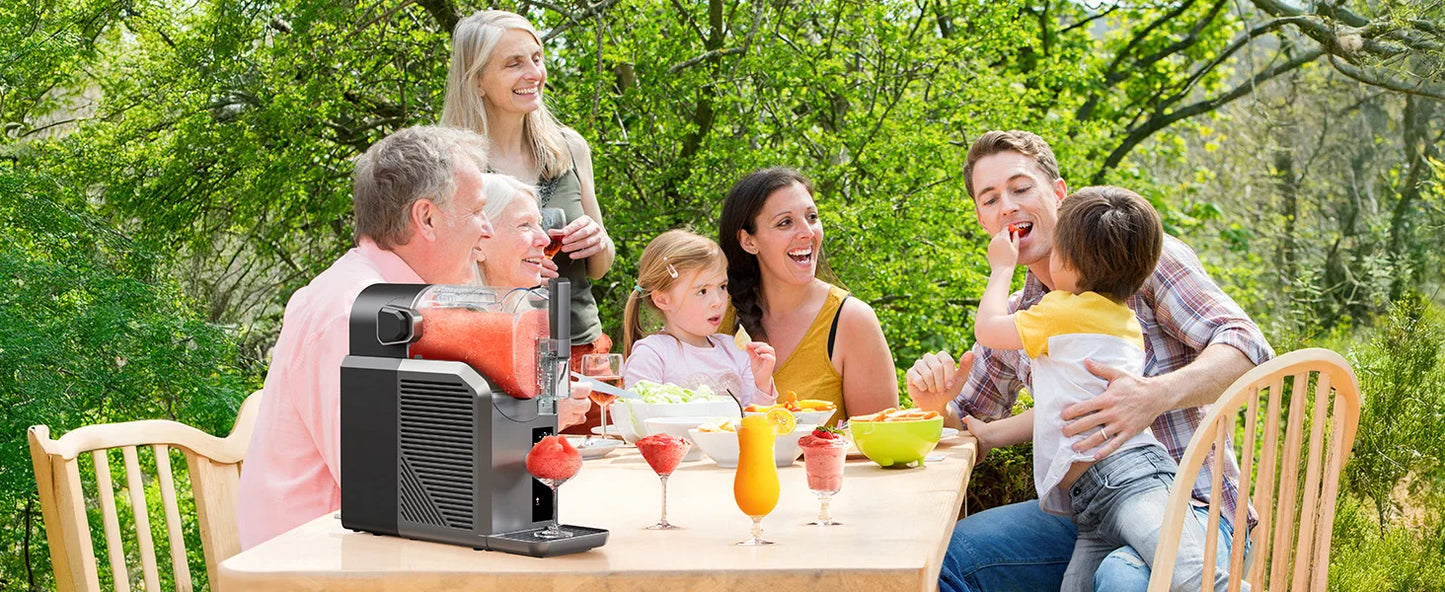 7 in 1 Professional Home Slushie Machine No Ice Needed Rapid Chill Technology Frozen Drink & Slushie Machine Automatic cleaning