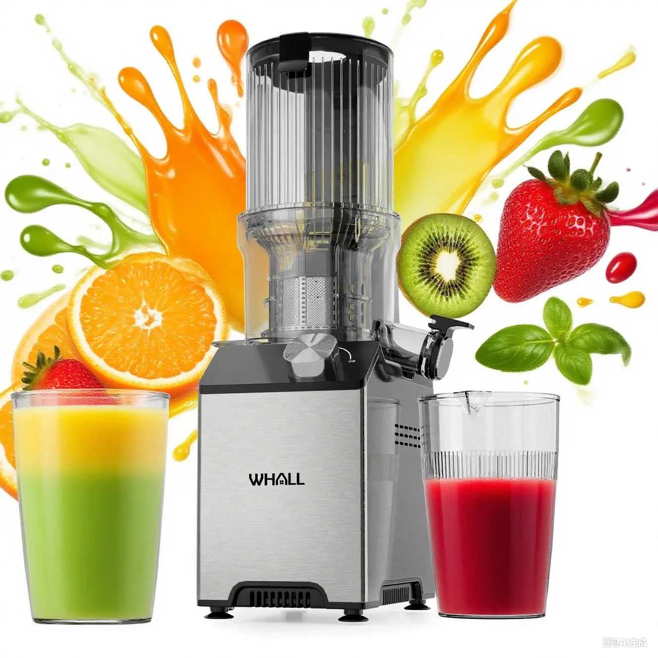 WHALL Cold Press Juicer – Efficient, Quiet, and Easy to Use  Start your day with a refreshing, nutrient-packed juice