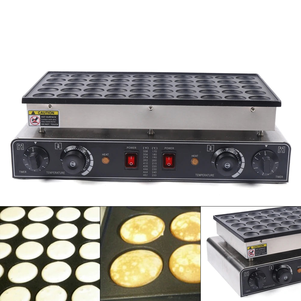 Nonstick Electric 50pcs Mini Dutch Pancake Baker Maker Iron Machine