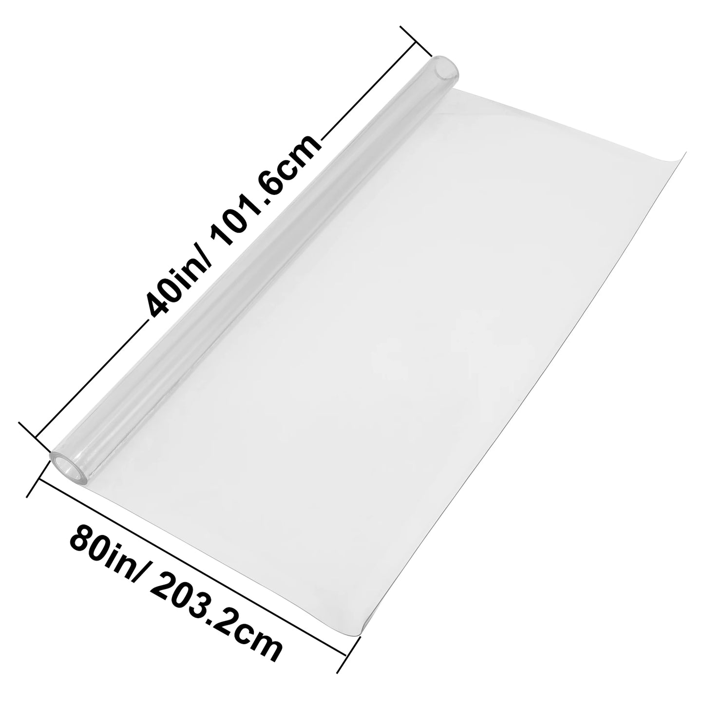 SucceBuy 1.5-2mm PVC Table Cloth Transparent Clear Desk Cover Protector Plastic Soft Glass Waterproof Oilproof for Dining Table