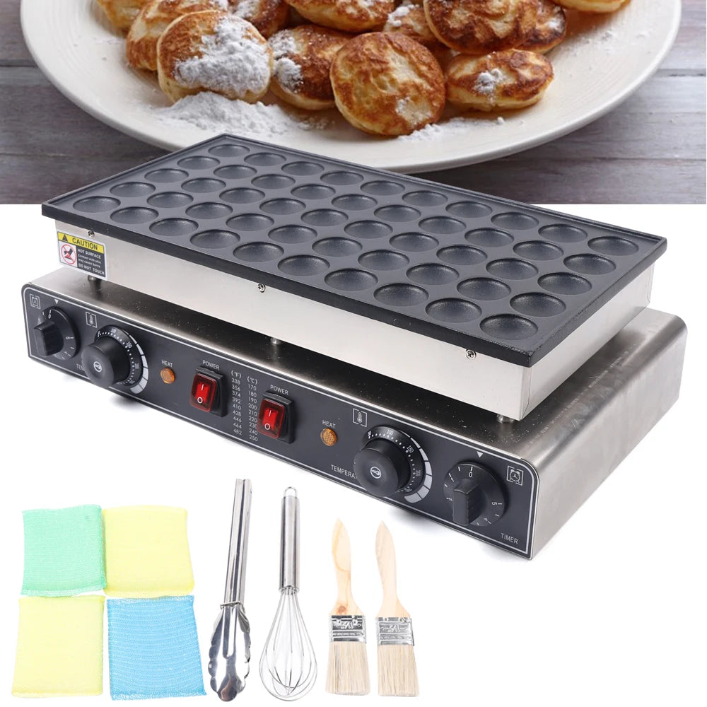 Nonstick Electric 50pcs Mini Dutch Pancake Baker Maker Iron Machine