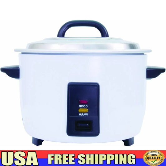 Electric Rice Cooker Warmer 30 Cup Capacity Ideal Catering Events Easy Clean Wipe Damp Cloth Non Stick Design