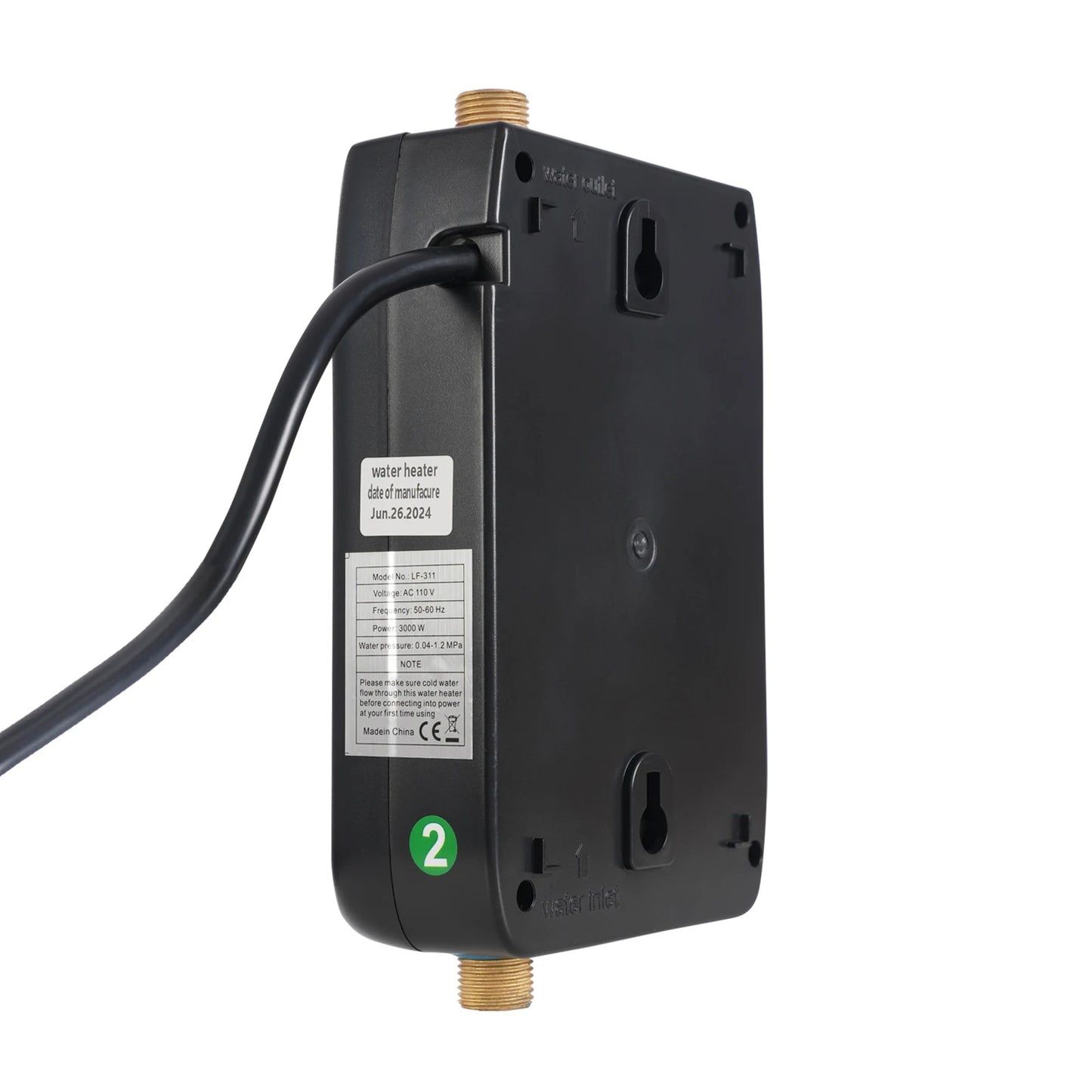 Wall Mounted Instant Small Electric Water Heater Energy Saving Remote Control Touch Button LED Display for Home and Kitchens