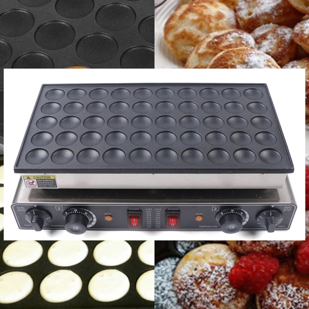 Nonstick Electric 50pcs Mini Dutch Pancake Baker Maker Iron Machine