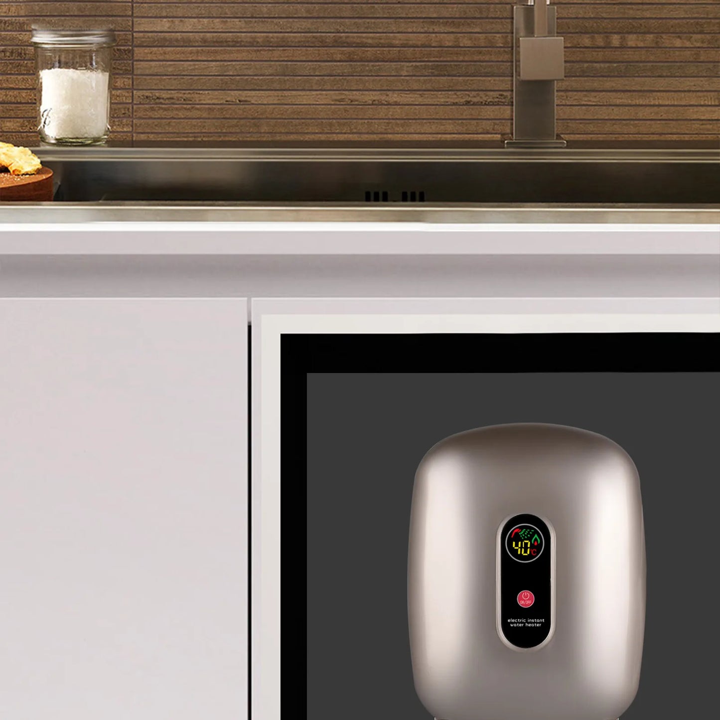 Mini Gold Tankless Instant Water Heater Electric Heater Shower Kitchen Tap Faucet 3KW 110V for Bathroom Kitchen