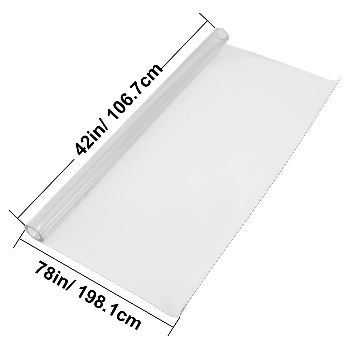 SucceBuy 1.5-2mm PVC Table Cloth Transparent Clear Desk Cover Protector Plastic Soft Glass Waterproof Oilproof for Dining Table