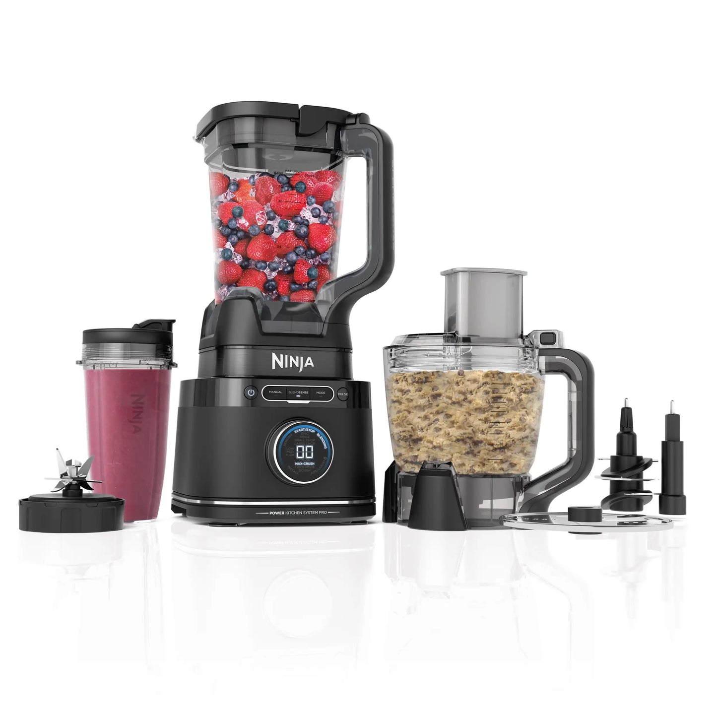 Ninja Detect Kitchen System Power Blender + Processor with Blend Sense Technology, Silver, TB400