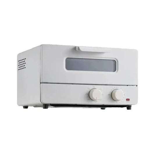 SucceBuy 5-IN-1 Steam Oven Toaster 12L Convection Oven Steam Toaster Oven Countertop Combo with Grill Pizza Pan Gloves White